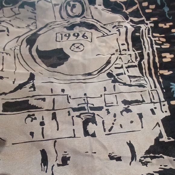 Set of 2 Sheer Large Scarves/Wraps - 1 Bird & Tree and 1 Train & Floral - Picture 5 of 8